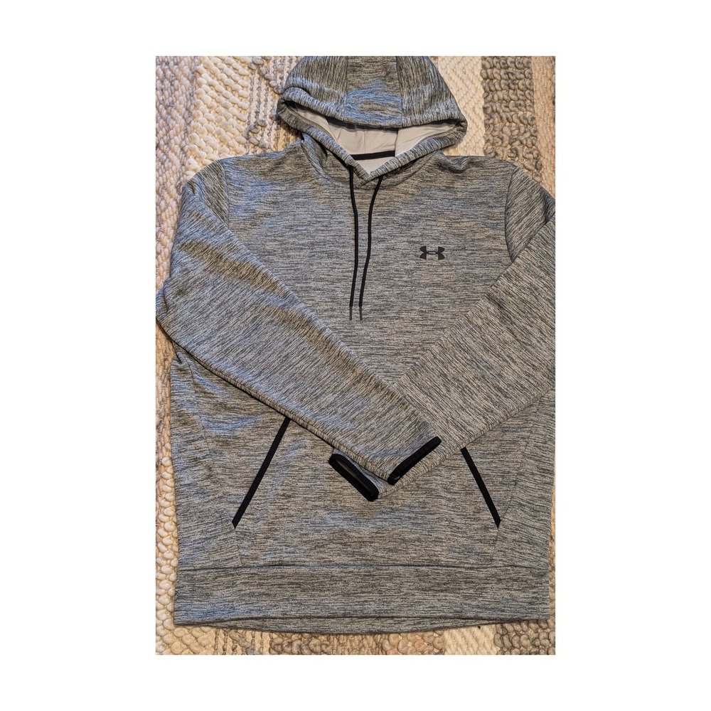 Under Armour Mens Gray Heather Space Dye Pullover Hoodie Medium